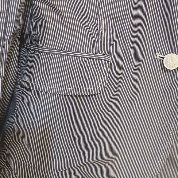 Banana republic cotton pin stripe blazer size medium - Picture 3 of 9